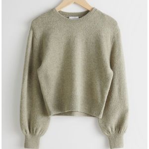 Light Green Cropped Sweater